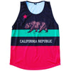 California Flag Sport Tank in Black by Mile End Sportswear