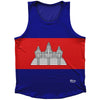 Cambodia Country Flag Athletic Sport Tank Top Made In USA by Ultras