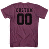 Custom Left Chest Number On Front And Name Over Number Back Game Top Adult Tri-Blend T-shirt