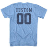Custom Left Chest Number On Front And Name Over Number Back Game Top Adult Tri-Blend T-shirt