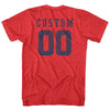 Custom Left Chest Number On Front And Name Over Number Back Game Top Adult Tri-Blend T-shirt