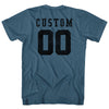 Custom Left Chest Number On Front And Name Over Number Back Game Top Adult Cotton T-shirt
