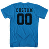 Custom Left Chest Number On Front And Name Over Number Back Game Top Adult Cotton T-shirt