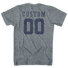 Custom Left Chest Number On Front And Name Over Number Back Game Top Adult Tri-Blend V-neck T-shirt