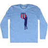 Dos A Cero 2-0 Silhouette USA Soccer Win Over Mexico Adult Tri-Blend Long Sleeve T-shirt by Tribe Lacrosse