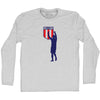 Dos A Cero 2-0 Silhouette USA Soccer Win Over Mexico Adult Cotton Long Sleeve T-shirt by Tribe Lacrosse