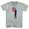 Dos A Cero 2-0 Silhouette USA Soccer Win Over Mexico Adult Tri-Blend V-neck T-shirt by Tribe Lacrosse