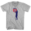 Dos A Cero 2-0 Silhouette USA Soccer Win Over Mexico Adult Cotton V-neck T-shirt by Tribe Lacrosse