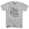 George Best Quote Soccer Adult Cotton T-shirt by Tribe Lacrosse