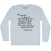 George Best Quote Soccer Adult Tri-Blend Long Sleeve T-shirt by Tribe Lacrosse