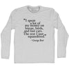 George Best Quote Soccer Adult Cotton Long Sleeve T-shirt by Tribe Lacrosse