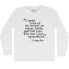 George Best Quote Soccer Adult Cotton Long Sleeve T-shirt by Tribe Lacrosse
