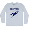 Soccer Goal Keepers Are People Too Adult Tri-Blend Long Sleeve T-shirt by Tribe Lacrosse