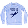 Soccer Goal Keepers Are People Too Adult Tri-Blend Sweatshirt by Tribe Lacrosse