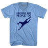 Soccer Goal Keepers Are People Too Adult Tri-Blend V-neck T-shirt by Tribe Lacrosse