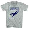 Soccer Goal Keepers Are People Too Adult Tri-Blend V-neck T-shirt by Tribe Lacrosse