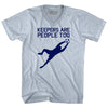 Soccer Goal Keepers Are People Too Adult Tri-Blend V-neck T-shirt by Tribe Lacrosse