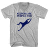 Soccer Goal Keepers Are People Too Adult Cotton V-neck T-shirt by Tribe Lacrosse