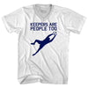 Soccer Goal Keepers Are People Too Adult Tri-Blend V-neck T-shirt by Tribe Lacrosse
