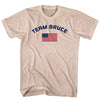 Team Bruce Over An American Flag Adult Tri-Blend T-Shirt by Tribe Lacrosse