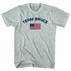 Team Bruce Over An American Flag Adult Tri-Blend T-Shirt by Tribe Lacrosse