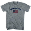 Team Bruce Over An American Flag Youth Tri-Blend T-Shirt by Tribe Lacrosse