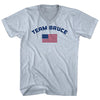 Team Bruce Over An American Flag Adult Tri-Blend V-Neck T-Shirt by Tribe Lacrosse