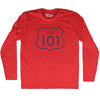 101 Road Sign Adult Tri-Blend Long Sleeve T-shirt by Tribe Lacrosse