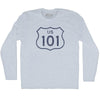 101 Road Sign Adult Tri-Blend Long Sleeve T-shirt by Tribe Lacrosse