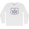 101 Road Sign Adult Cotton Long Sleeve T-shirt by Tribe Lacrosse