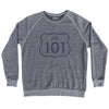 101 Road Sign Adult Tri-Blend Sweatshirt by Tribe Lacrosse