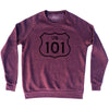 101 Road Sign Adult Tri-Blend Sweatshirt by Tribe Lacrosse
