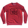 101 Road Sign Adult Tri-Blend Sweatshirt by Tribe Lacrosse