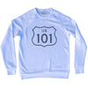 101 Road Sign Adult Tri-Blend Sweatshirt by Tribe Lacrosse