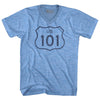 101 Road Sign Adult Tri-Blend V-neck T-shirt by Tribe Lacrosse