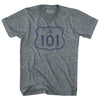 101 Road Sign Tri-Blend V-neck Womens Junior Cut T-shirt by Tribe Lacrosse