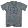 101 Road Sign Adult Tri-Blend V-neck T-shirt by Tribe Lacrosse