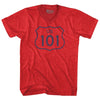 101 Road Sign Adult Tri-Blend V-neck T-shirt by Tribe Lacrosse
