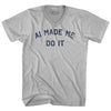 AI Made Me Do It Adult Tri-Blend V-neck T-shirt by Tribe Lacrosse