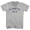 AI Made Me Do It Adult Cotton V-neck T-shirt by Tribe Lacrosse