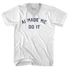 AI Made Me Do It Adult Tri-Blend V-neck T-shirt by Tribe Lacrosse
