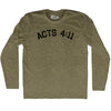 Acts 4 11 Adult Tri-Blend Long Sleeve T-shirt by Tribe Lacrosse