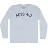 Acts 4 11 Adult Tri-Blend Long Sleeve T-shirt by Tribe Lacrosse