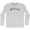 Acts 4 11 Adult Cotton Long Sleeve T-shirt by Tribe Lacrosse