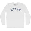 Acts 4 11 Adult Cotton Long Sleeve T-shirt by Tribe Lacrosse
