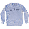 Acts 4 11 Adult Tri-Blend Sweatshirt by Tribe Lacrosse