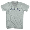 Acts 4 11 Adult Tri-Blend V-neck T-shirt by Tribe Lacrosse
