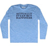 Actually It Can Buy Happiness Adult Tri-Blend Long Sleeve T-shirt by Tribe Lacrosse