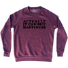 Actually It Can Buy Happiness Adult Tri-Blend Sweatshirt by Tribe Lacrosse