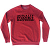 Actually It Can Buy Happiness Adult Tri-Blend Sweatshirt by Tribe Lacrosse